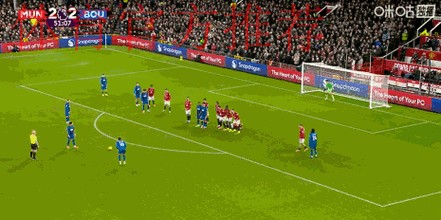 两分钟两球，库尼亚禁区捡漏低射破门，曼联4-3伯恩茅斯